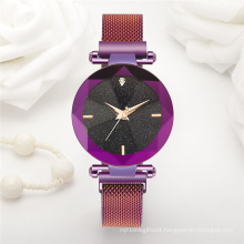 RE 122 Fashion Starry Sky Dial Simple Strip Rhinestone Designer Ladies Magnet Strap Watch Quartz Watch Relogio Feminino